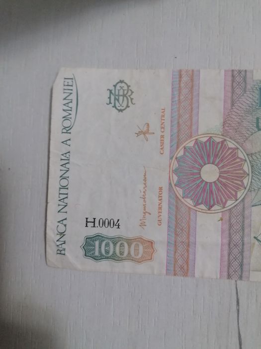 Vând bagnotă românească 1000 lei septembrie 1991 in stare bună