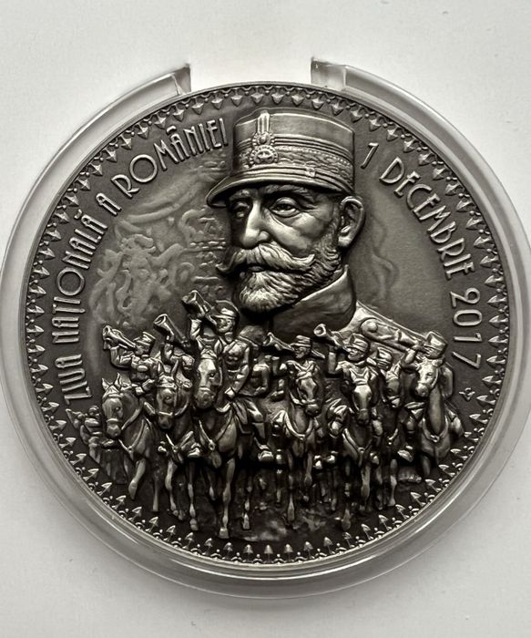 Moneda lingou medalie argint Marea Unire de la 1 decembrie 1918