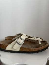 Birkenstock Gizeh ivory sclipici 41 wide