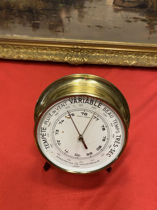 Френски барометър Naudet 1955 1965 месинг холостеричен модел