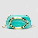 Geanta clutch turqoise