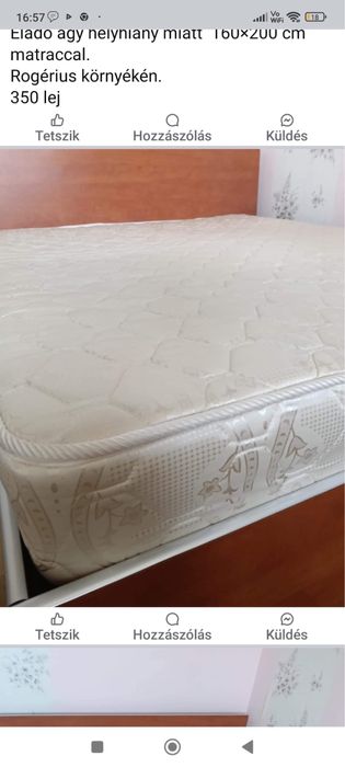 De vanzare pat cu saltea