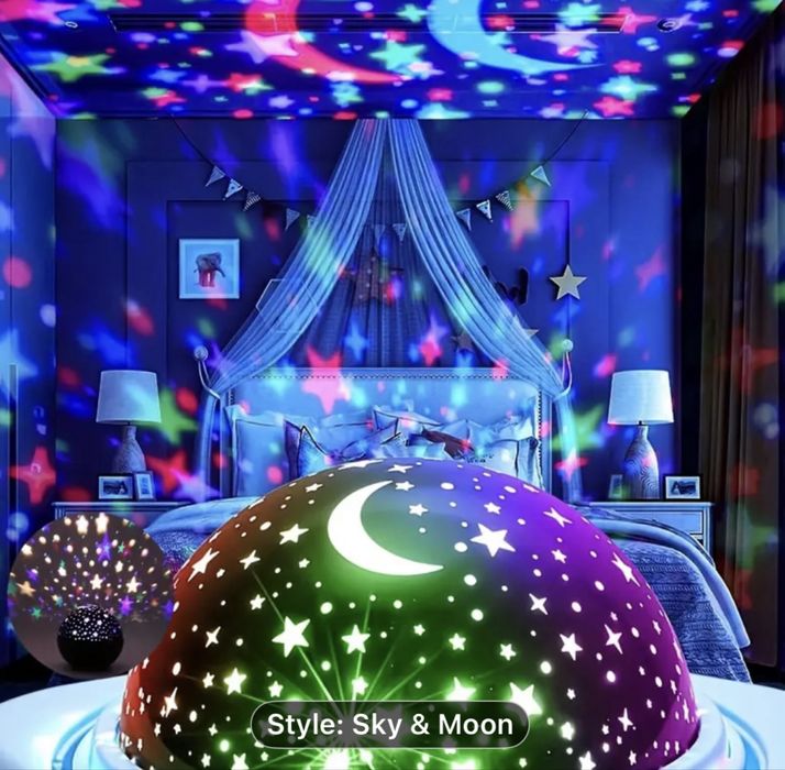 Детска нощна лед лампа Звездно небе