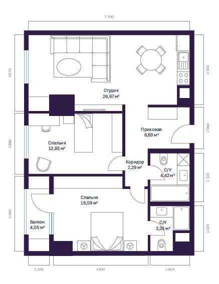 Срочно продам 3х комнатную квартиру в ЖК M TOWERS