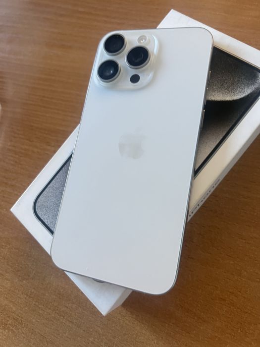 Iphone 15 pro max, 256 gb, White titanium