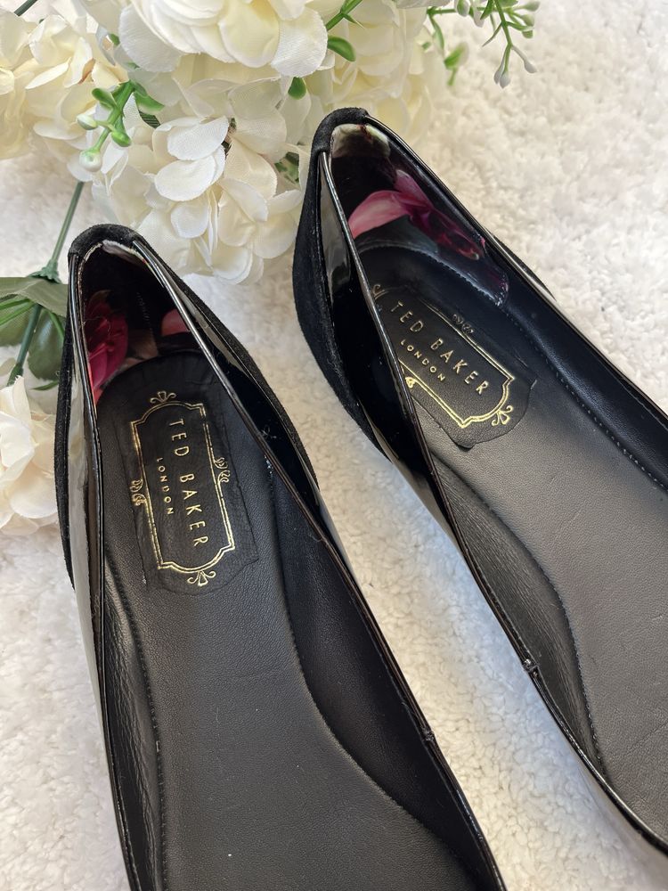 Ted baker лачени дамски обувки от естествена кожа