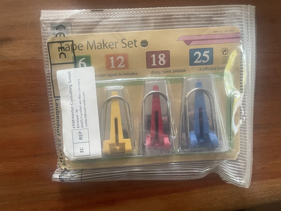 Set dispozitive creare banda bie (bias tape maker)