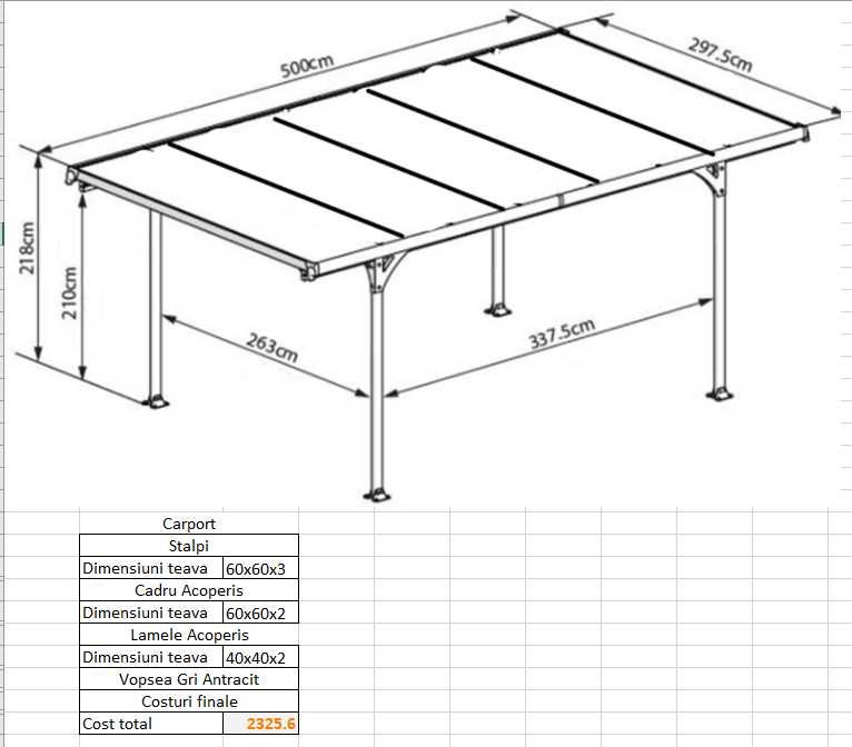 Porti, Carport Acoperitoare Auto, Magazie Modulara, Stalpi, Cadre Gard