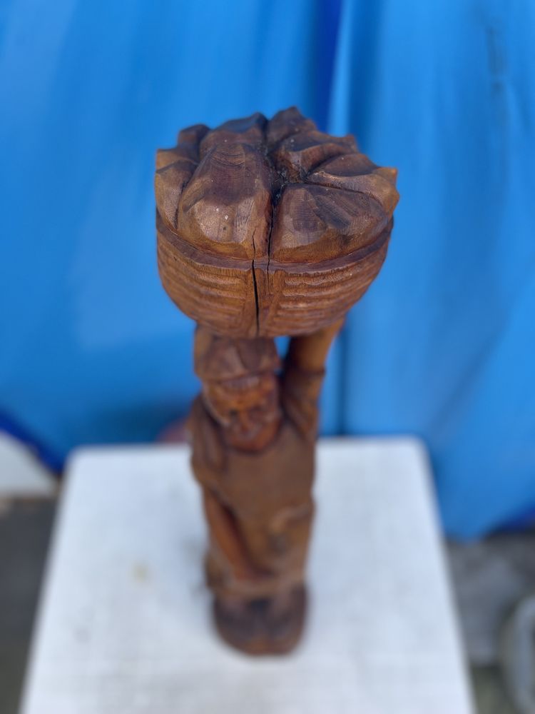 Statuie/sculptura in lemn masiv de stejar 95 cm