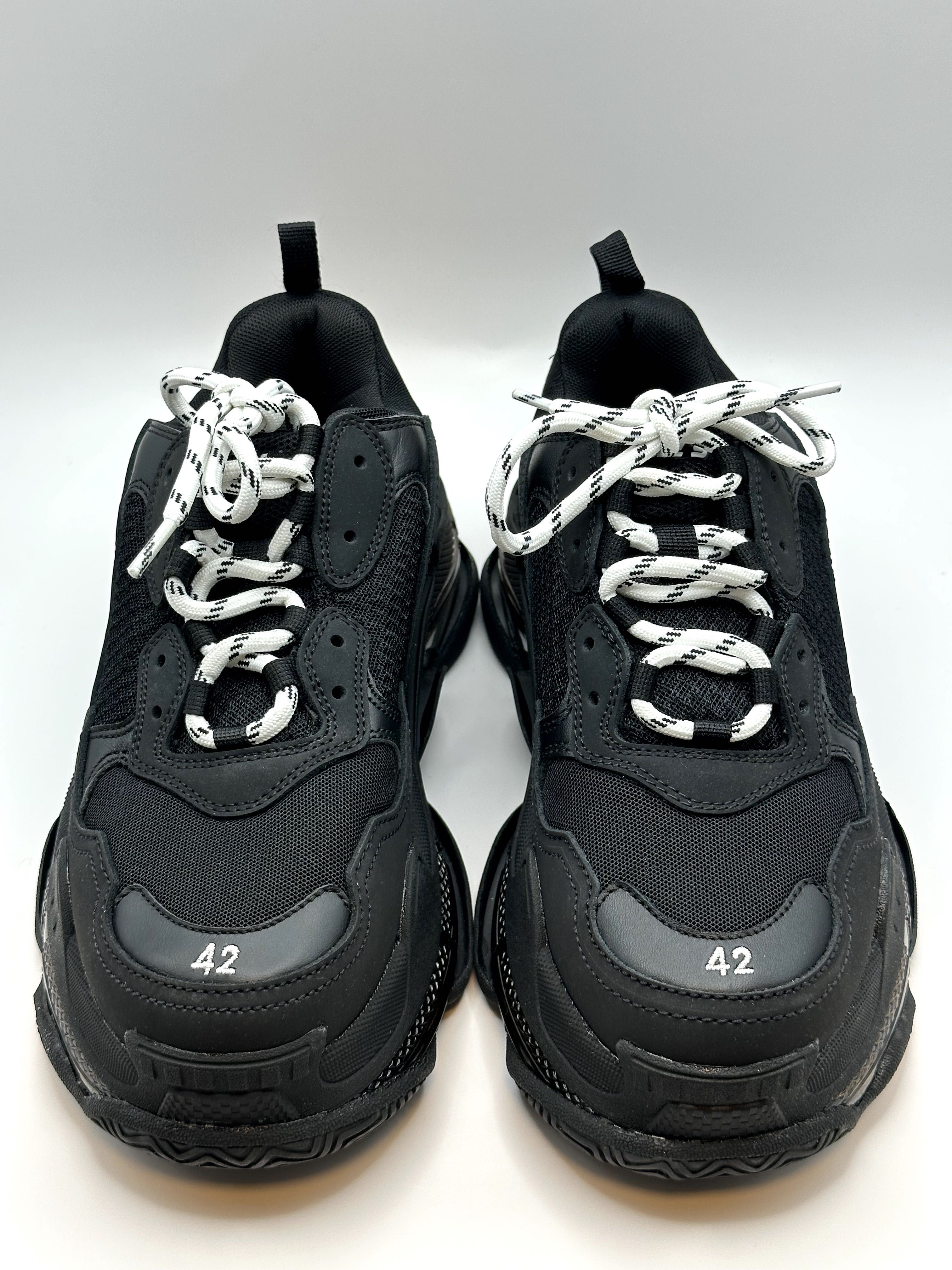 Balenciaga Triple S Clear Sole Black Sneakers