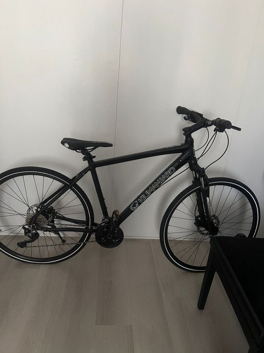 Bicicleta trekking, pentru adulti, X Fact, 22 inch, Negru, 22