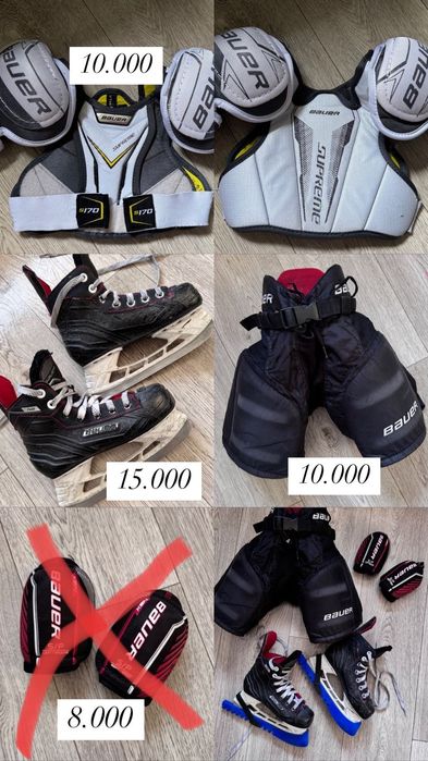 Хоккей шорты, нагрудник, коньки