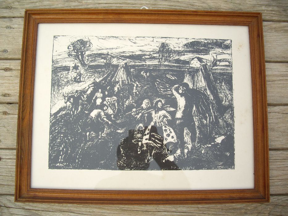 Гравюра "На полето" от Мариана Петрашку-Риглер 1956-57