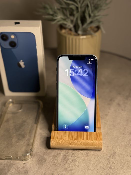 iPhone 13 Mini Blue 128 GB 90% full box +Husa / folie
