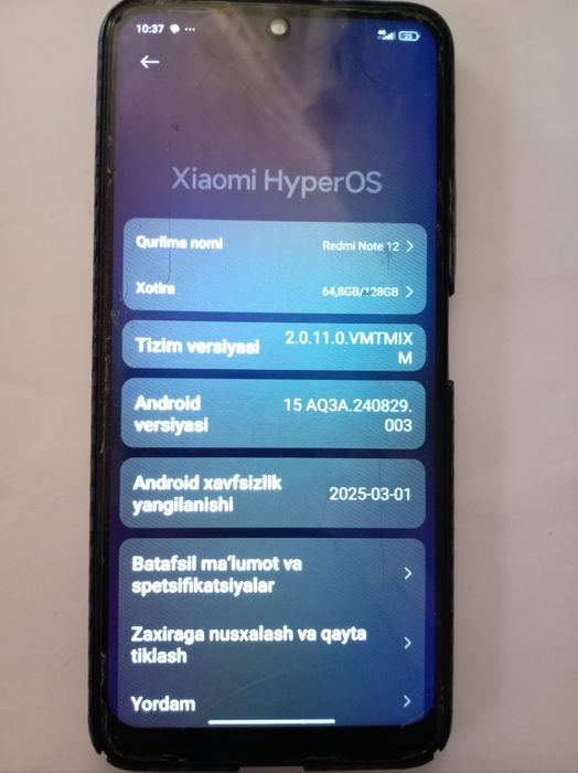 Redmi note 12 kafolati bilan