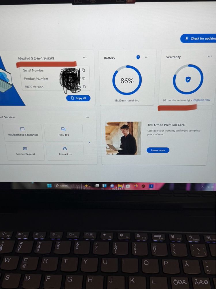 Laptop OLED i5-13420H NOU GARANTI 20 LUNI Yoga IdeaPad5 2-1 PEN DDR5
