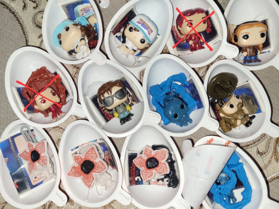 Обмен/продажа фигурок kinder joy funko pop stranger things