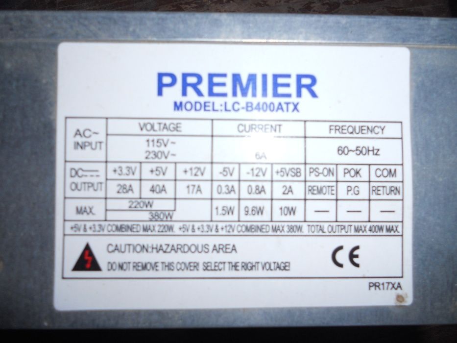 Vand sursa calculator PREMIER MODEL LC-B400ATX