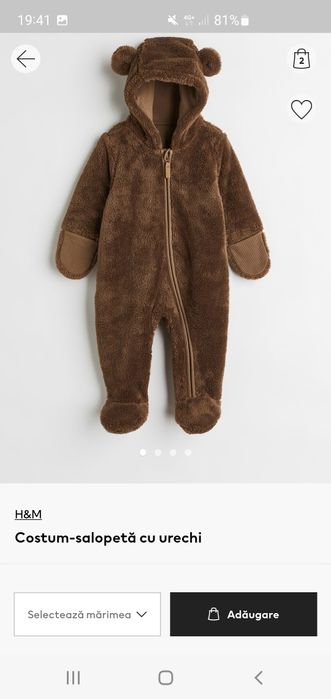 Costum salopetă Hm, mărime 50,  nou