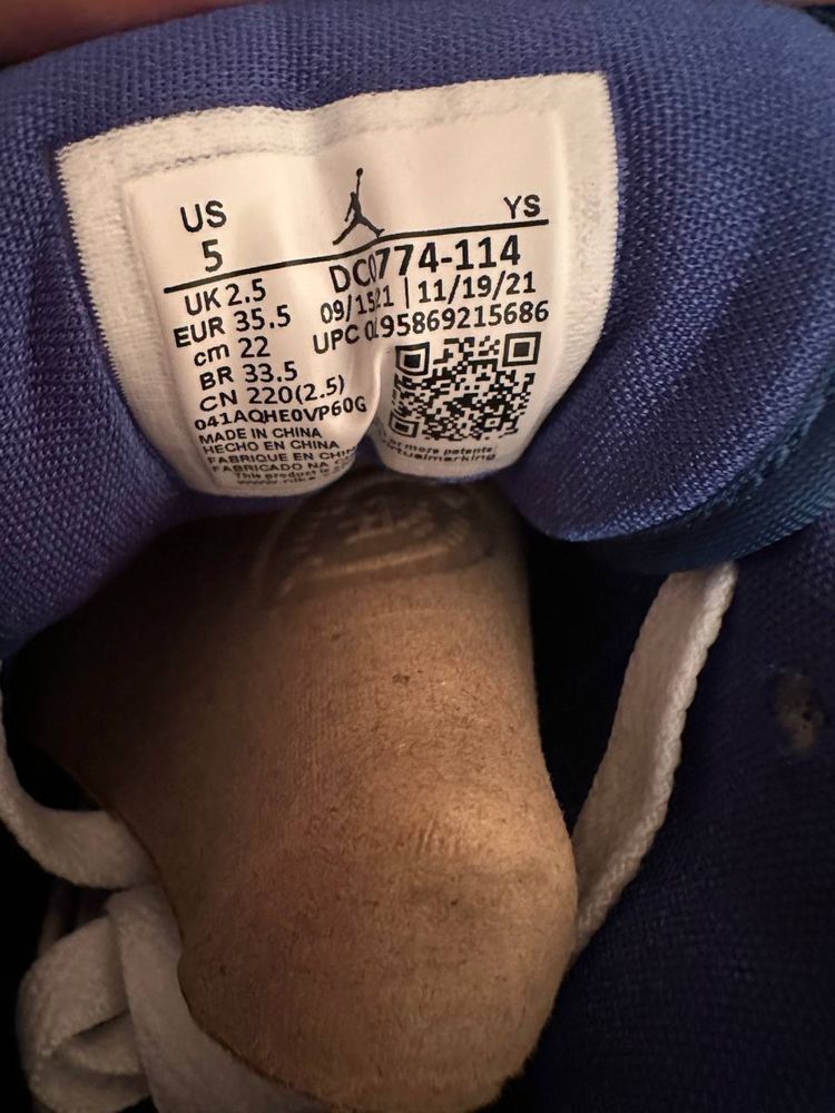 Air Jordan 1 Low Marina Blue  красовки