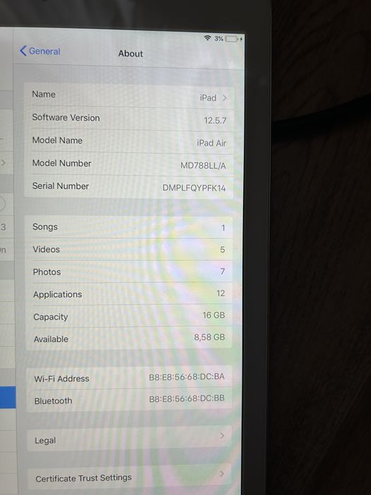 Ipad Air 9.7 инча, 16GB