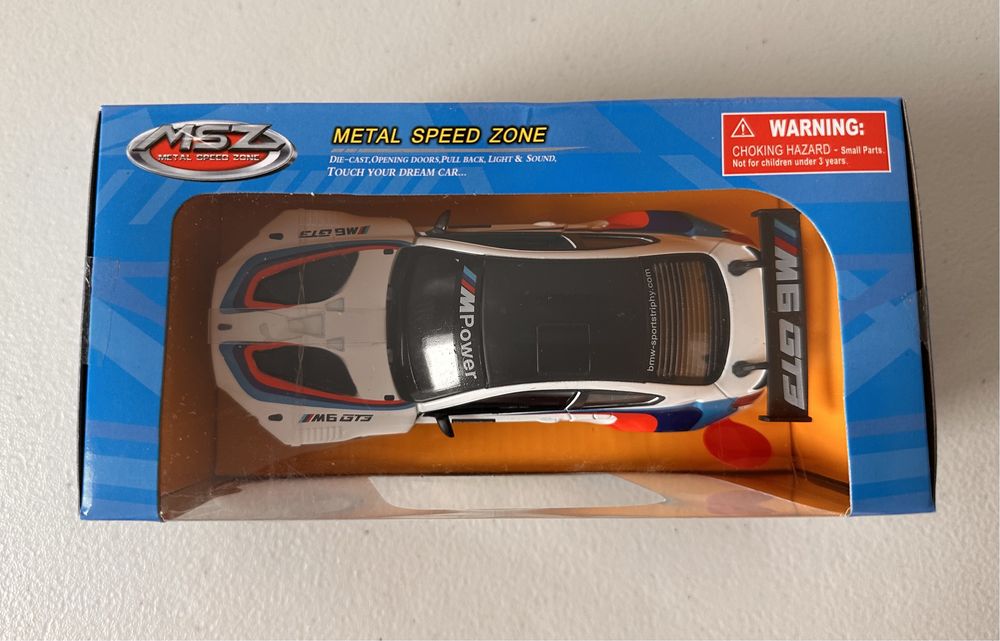 Masinuta Metalica BMW M6 GT3 cu Lumini & Sunete