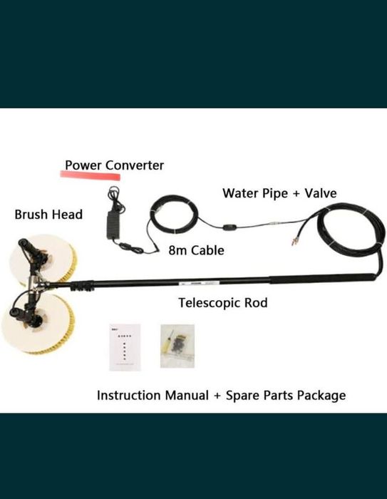 Sistem spalat panouri fotovoltaice solare spalat geamuri perie rotati