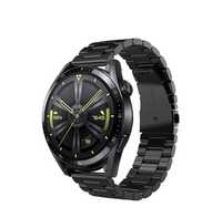 За Huawei watch,Samsung watch,Amazfit и др—черни стоманени каишки