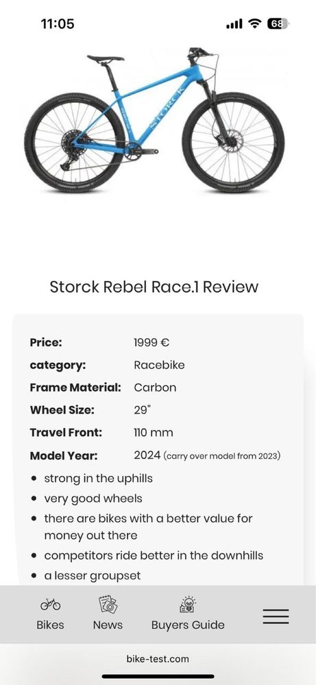 Bicicleta storck rebel race 1 carbon