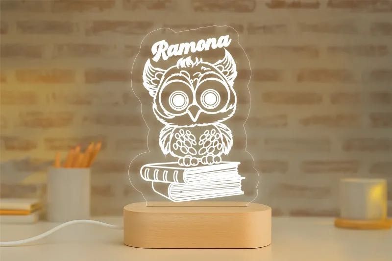 Lampa LED 3D Bufnița – 219 lei – Livrare Gratuită