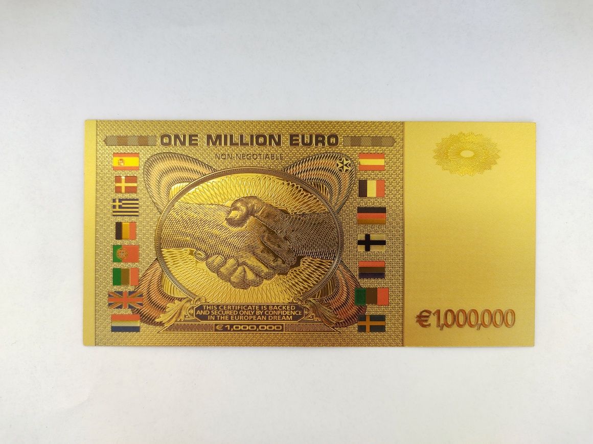 Vând bancnote "1 Million Euro" 24k gold