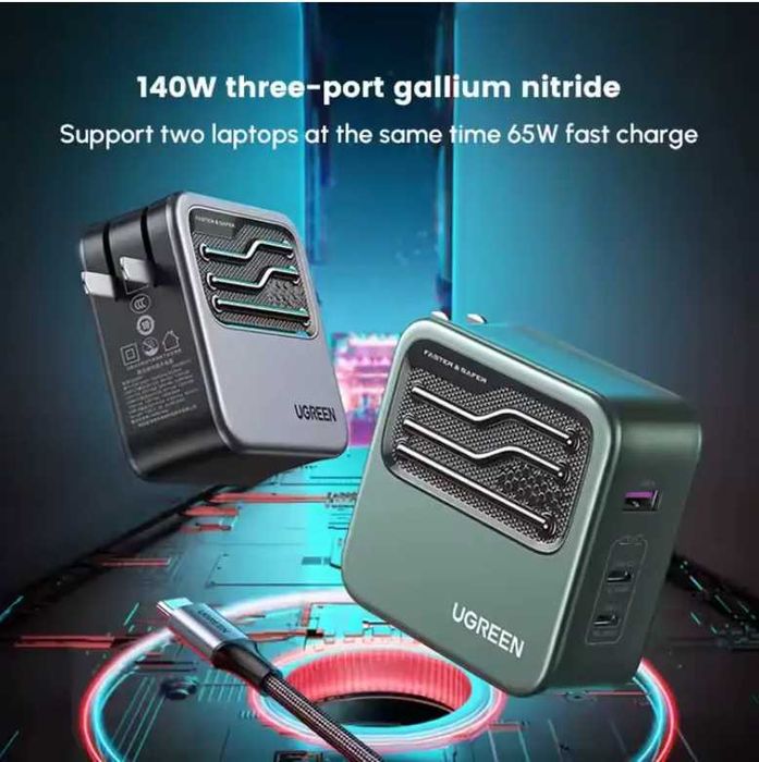 Ugreen 140W GaN зарядное устройство — мощность, скорость и стиль!