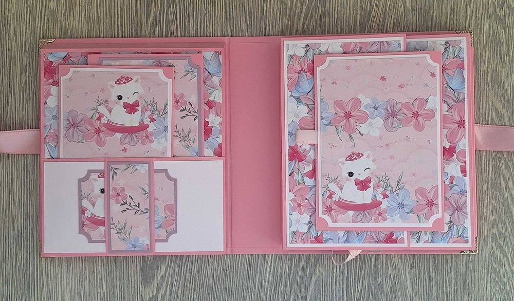 Албум за снимки "Котенце" в розово, ръчна изработка /63.17