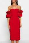 Rochie Midi  Roșie 38