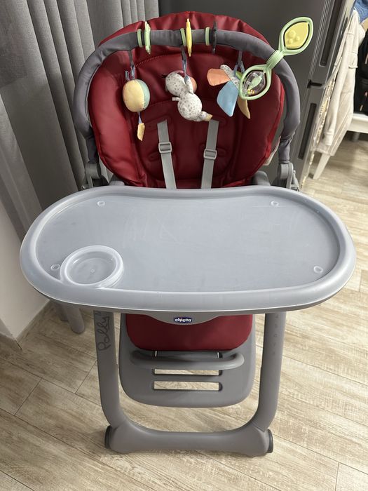Scaun de masa Chicco Polly Magic Relax, rosu