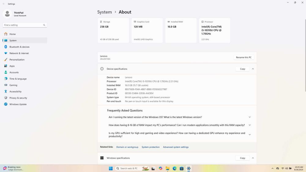 docking station Lenovo ThinkPad Thunderbolt 3 Doc Gen 2 + alimentator