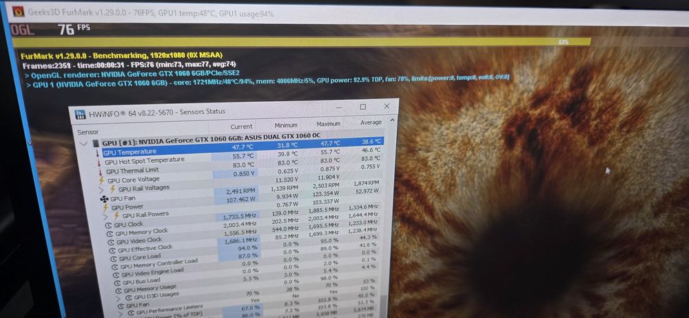 Placa video gaming GTX 1060 6GB White Dual Fan