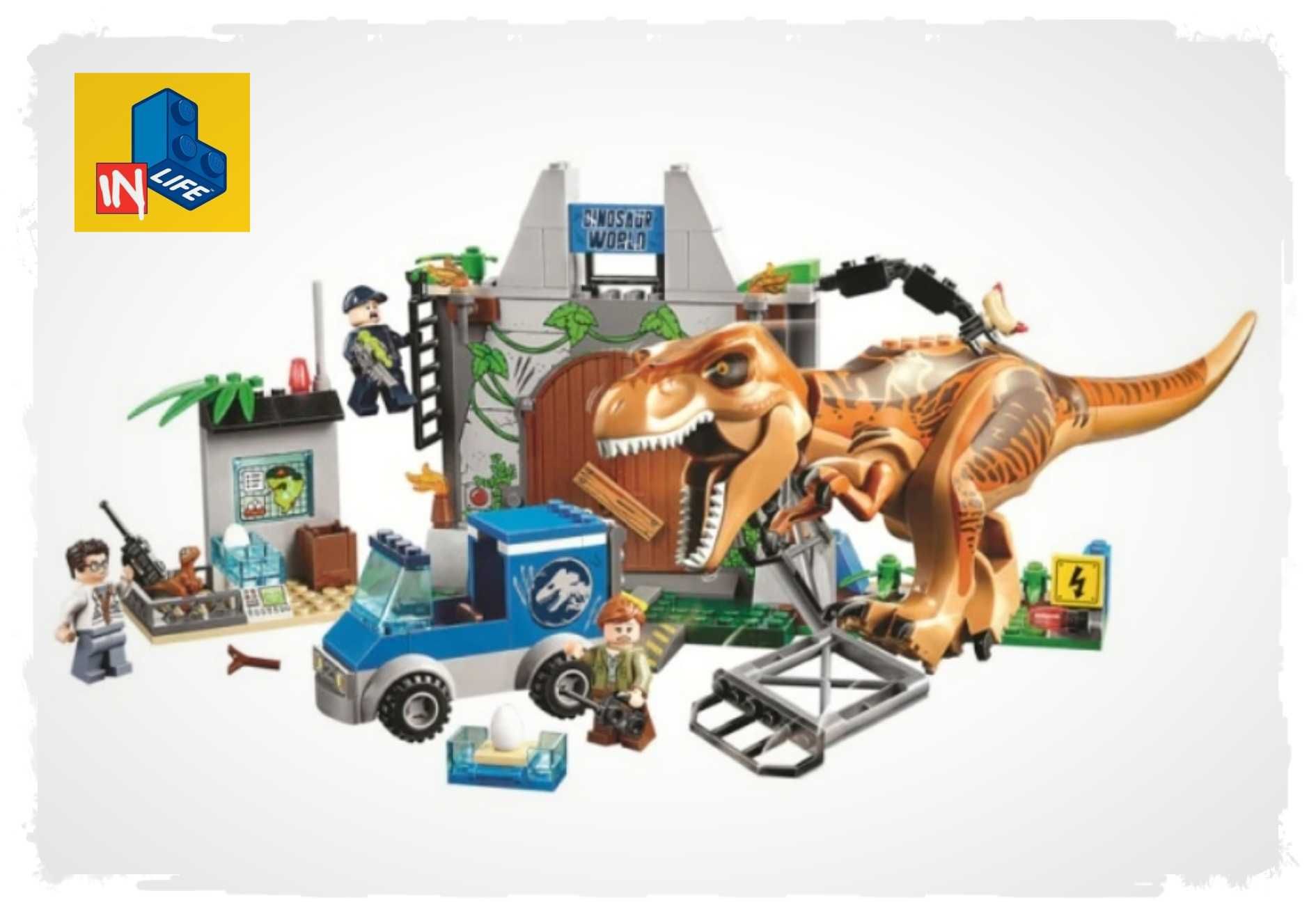 Set Tip lego Dinozaur Jurassic Junior Evadare T Rex 10758