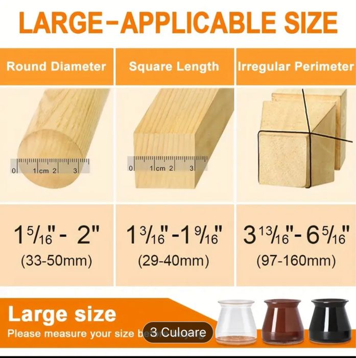 Set 24 protectii picioare scaun