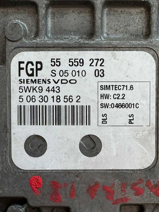 Calculator motor Opel Astra H 1.8 55559272 5WK9443 Z18XE Simtec 71.6`