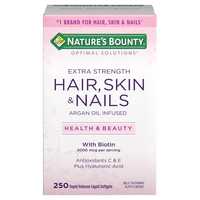 Витамины с биотином для волос, кожи, ногтей Nature's Bounty из США,