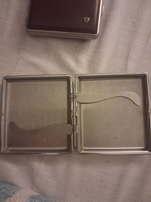 Lot tabachere vinteage piele