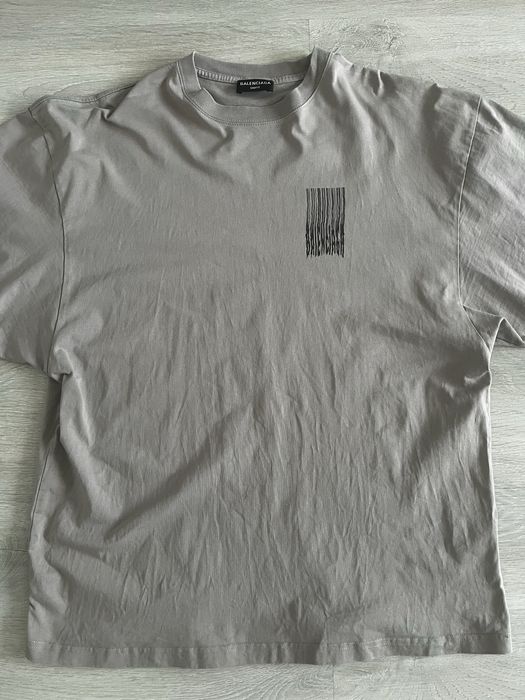 Tricou Balenciaga gri-model Barcode,original