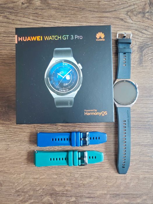 Huawei Watch GT 3 Pro Titanium case, Black strap