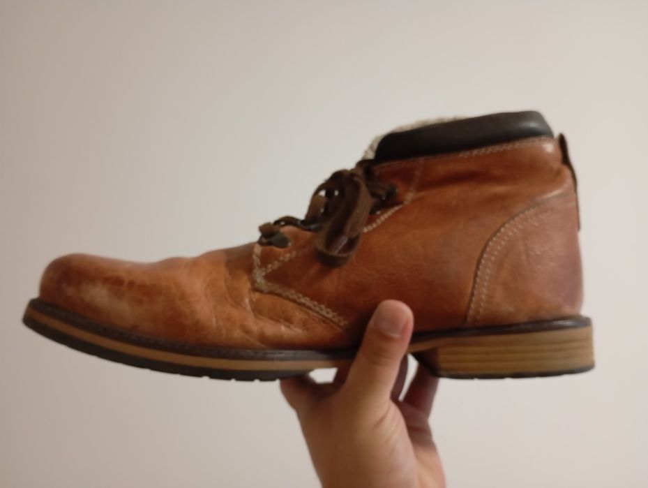 Мъжки боти естествена кожа 46 номер