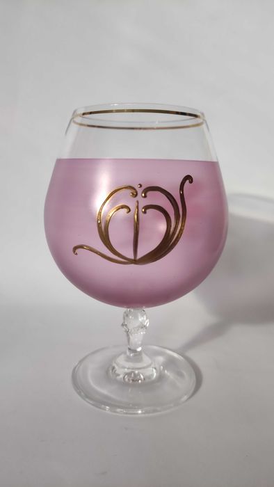 Цветна кристална чаша за юбилей