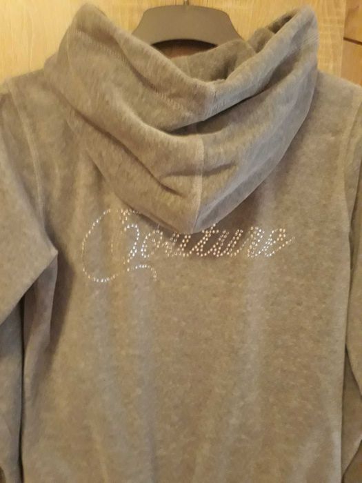 Bluza trening catifea gri M