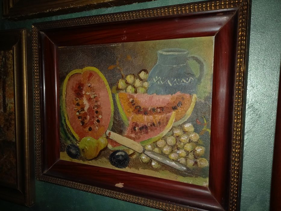 Pictura veche pe mucava