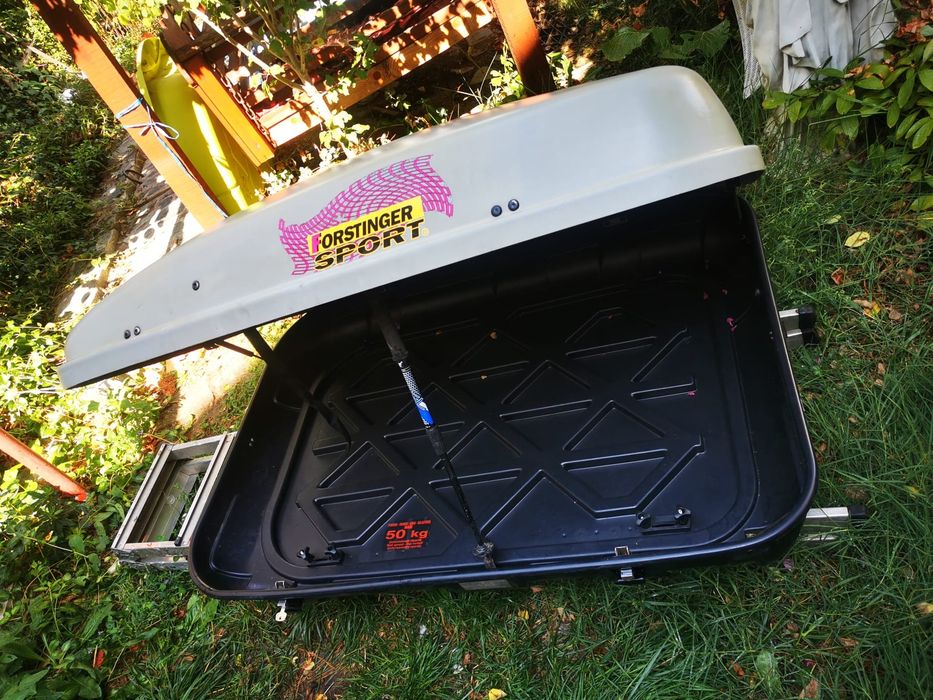 Vând cutie bagaje box portbagaj Forstinger cu sistem antifurt stare bu