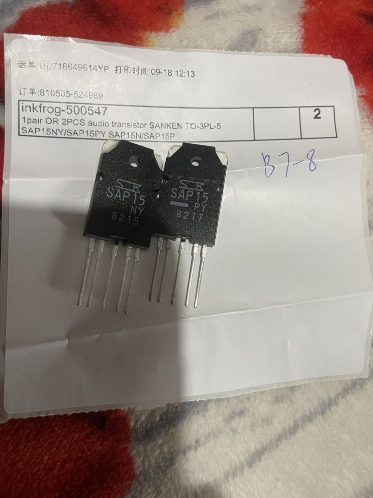 Tranzistori audio sanken SAP15NY SAP15PY